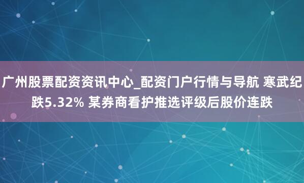 广州股票配资资讯中心_配资门户行情与导航 寒武纪跌5.32% 某券商看护推选评级后股价连跌