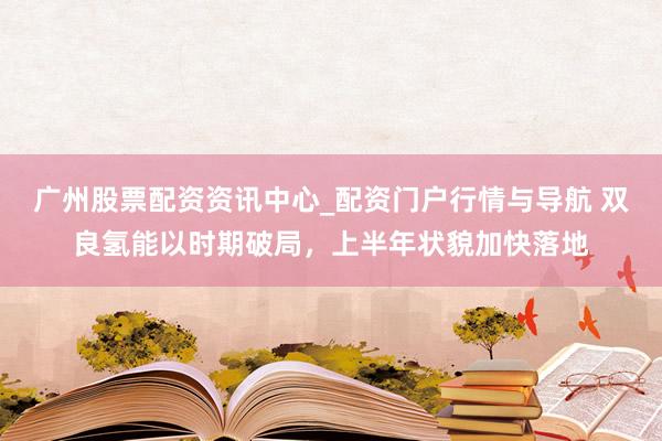 广州股票配资资讯中心_配资门户行情与导航 双良氢能以时期破局，上半年状貌加快落地
